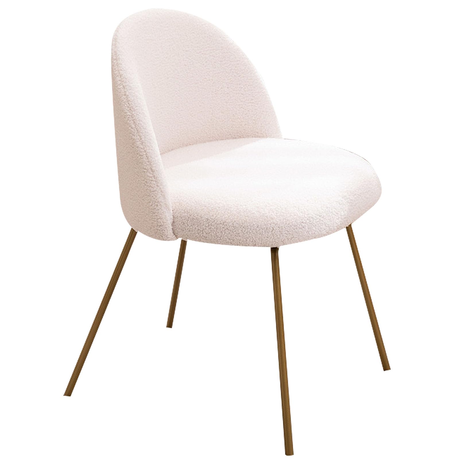 Chaises d'appoint rembourrées avec dossier incurvé chic et épuré