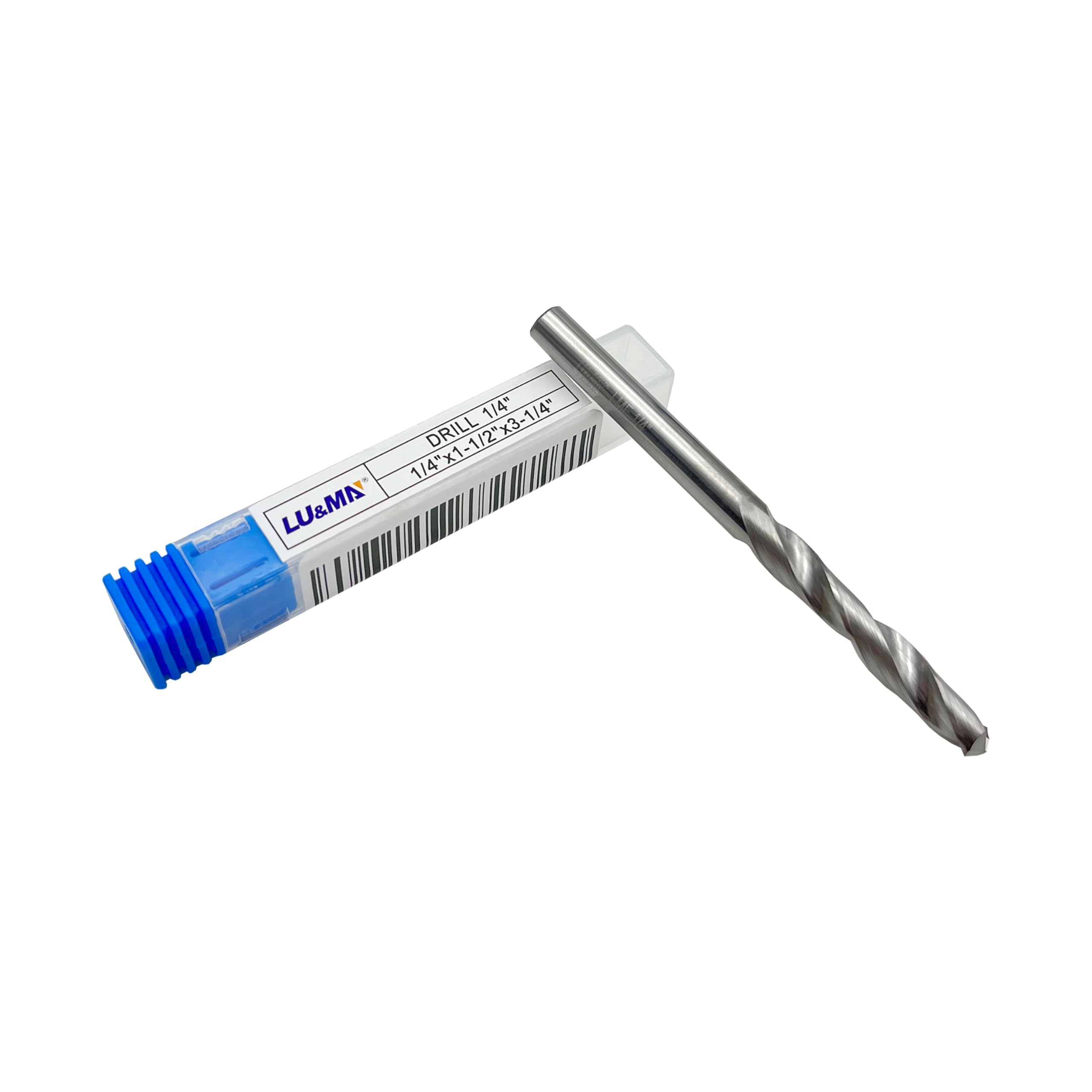 Brocas de carburo sólido de 1/4 pulgadas con vástago recto y ángulo de punto de 118°, hechas de carburo de tungsteno K20, aplicaciones: para aleación de metal de acero inoxidable, 1 pieza