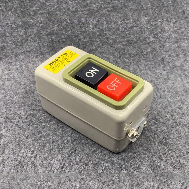 1PC Tin box button switch BS-230B 3.7KW 220 v380v single-phase thr