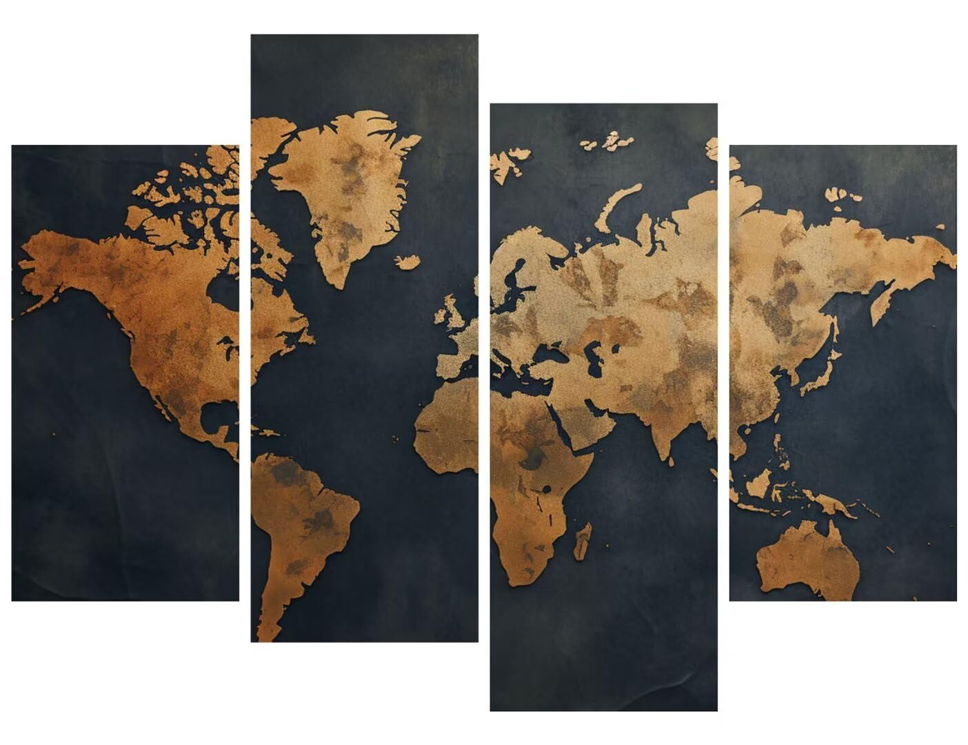 Malarstwo diamentowe, 4-panelowa sztuka ścienna, malarstwo diamentowe, mapa świata, 5D DIY zestawy artystyczne dla dorosłych, 4 sztuki w stylu retro, diamentowy obraz, klejnot, kryształ, diamenty,