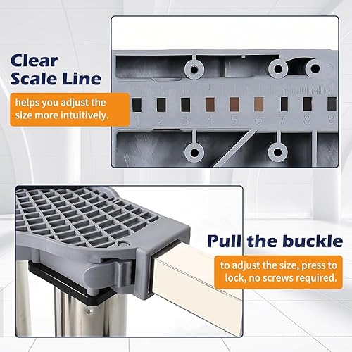 Miniatura 5 de LUCKUP Soporte para lavadora con 4 pies resistentes (altura 11 a 12.2 pulgadas), base ajustable para lavadora y secadora, refrigerador, carga máxima