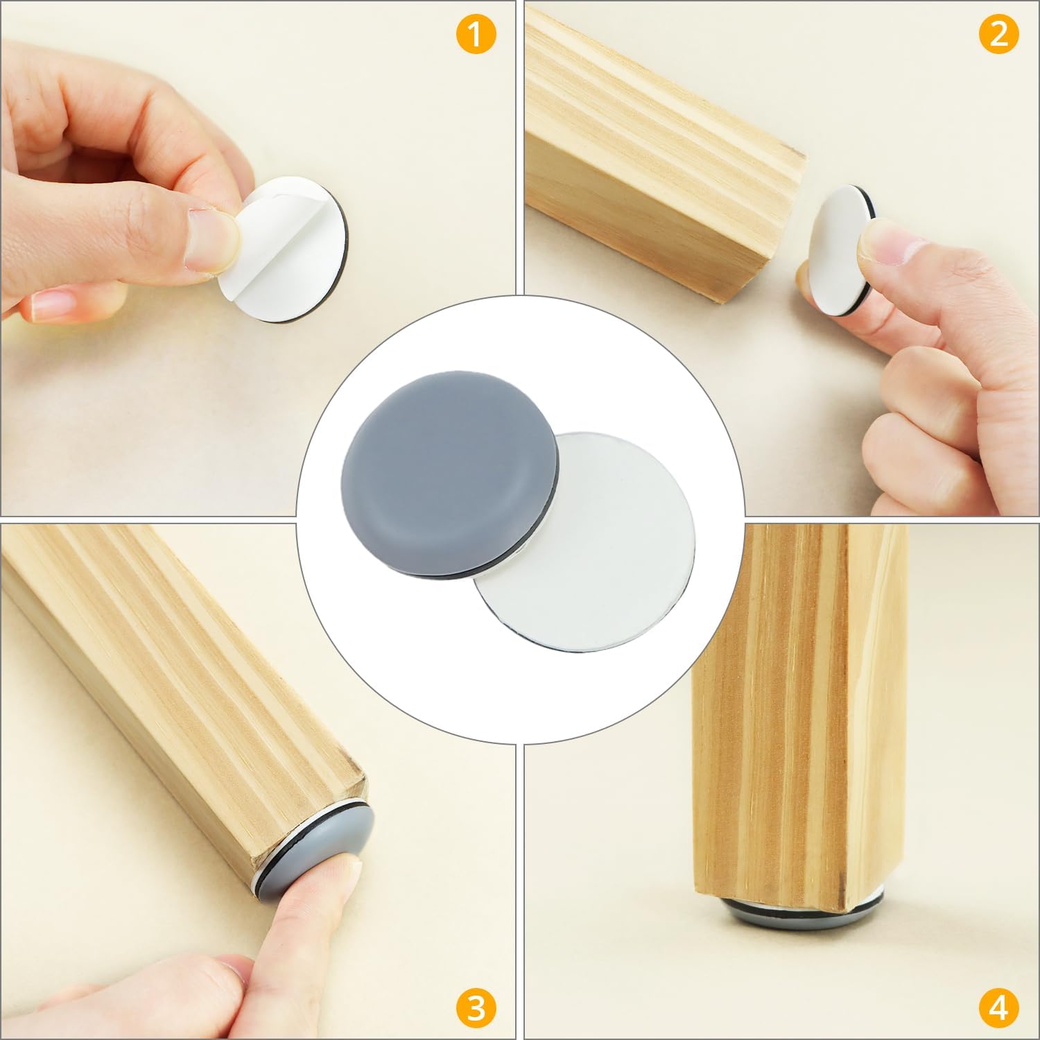 Primjena klizača za namještaj na različitom namještaju