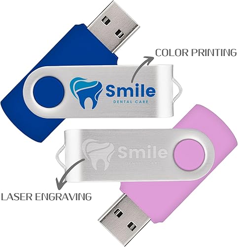 Miniatura 4 de Unidad flash USB personalizada de 4 GB, paquete de 200 unidades de memoria USB personalizadas, unidad USB personalizable, logotipo impreso, favores