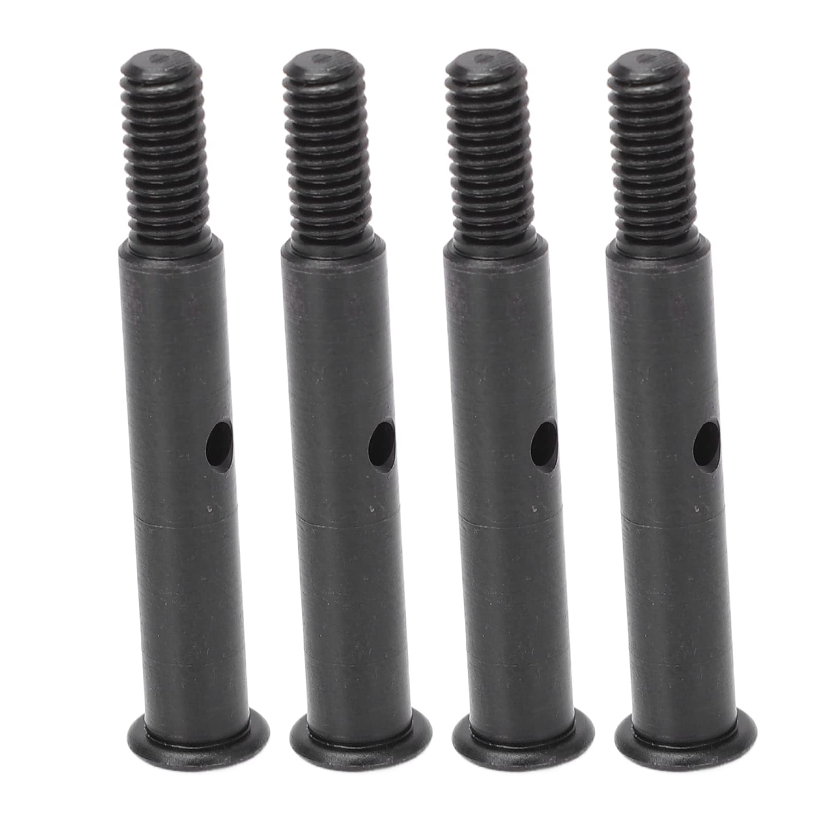 RC Front Wheel Axle, Shock Resistant Steel RC Front Axle Compression Resistant 5mm Diameter Durable for Repair Black