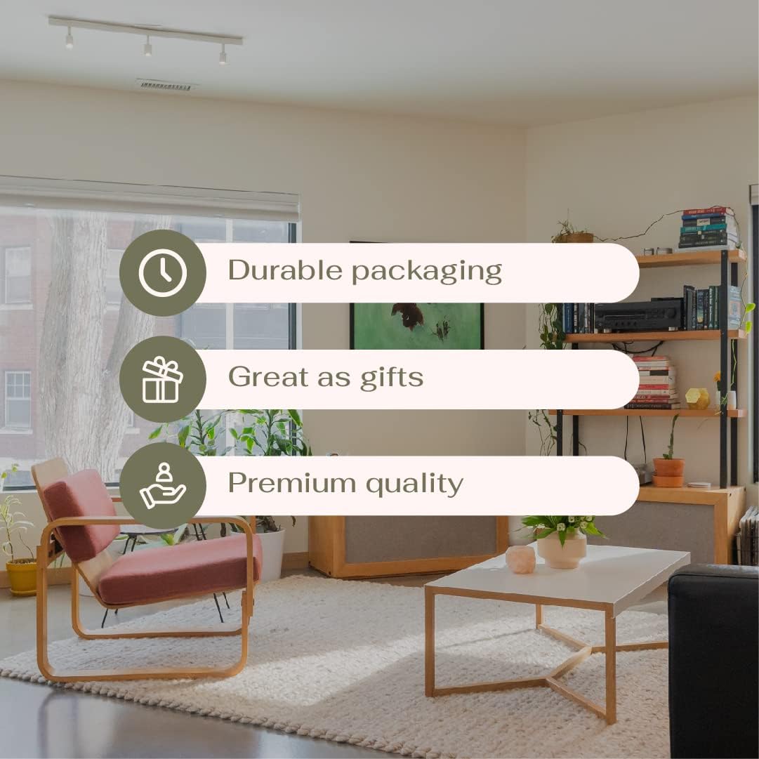 VIVERIE Mini Orange Artificial Succulent in Pots (White Ceramic, 4 Pot Set) Fake Plants for Indoors, Office Home Halloween/Christmas Decor Gifts-Faux Plant Gifts for Women