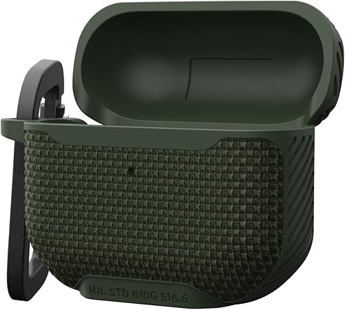 Miniatura 8 de UAG - Funda diseñada para AirPods (3 generación 2021) Metropolis Ballistic ARMR Olive Drab, funda protectora resistente compatible con carga MagSafe