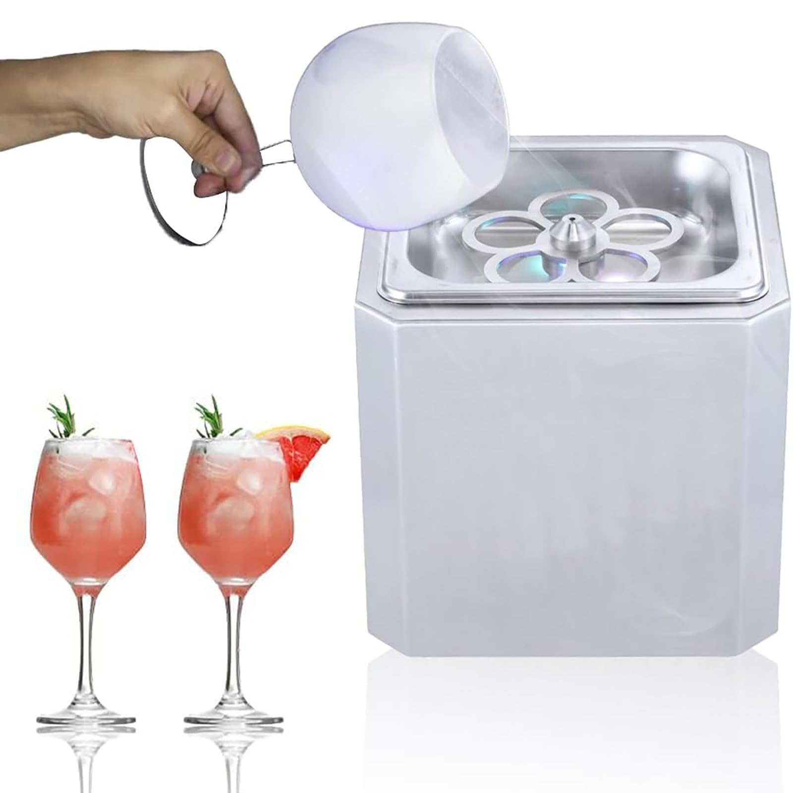 Enfriador de Vasos de 1 Taza/6 Segundos – Enfriador de Co2 para Copas y Vasos – Enfriador InstantáNeo de Bebidas, Enfriador de Vasos para Bares, Restaurantes y Cocinas