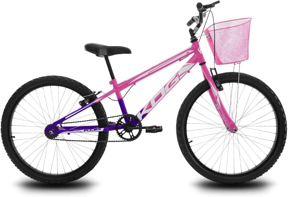 Bicicleta Feminina Aro 24 Freio V-Brake em Aluminio Garfo Rigido Aros em Aluminio