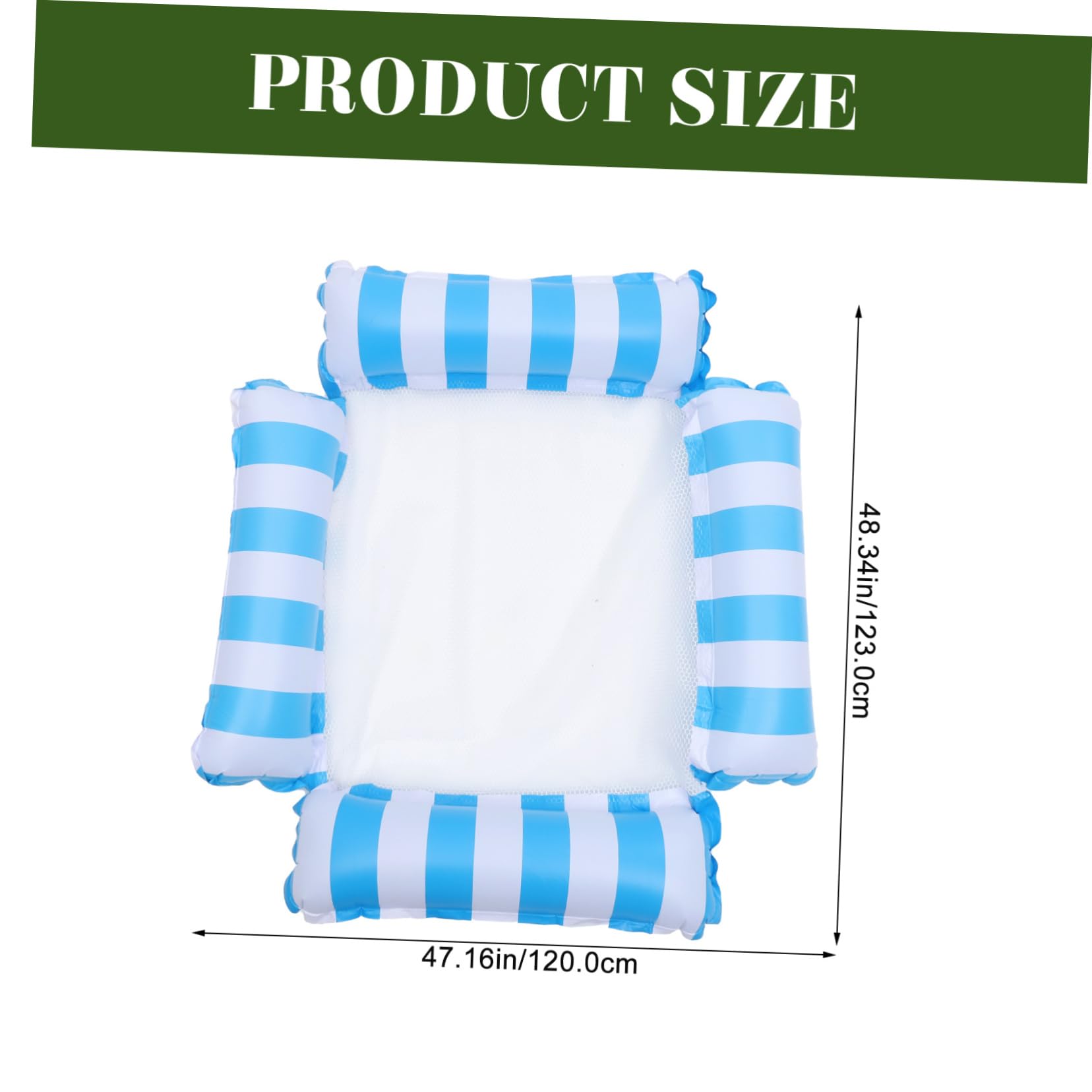 ibasenice Lettino Gonfiabile per Piscina in Pvc e Nailon Design a Tubo, Pieghevole e Traspirante, Materassino a Rete per Relax Estivo al Mare in Piscina