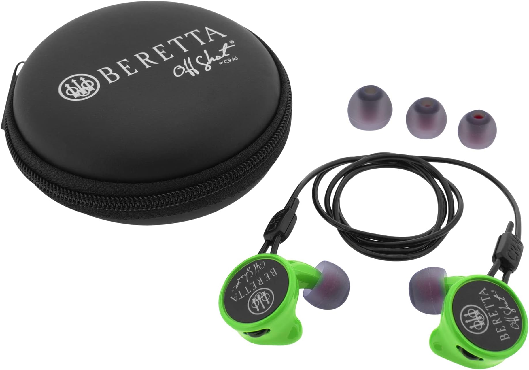 BERETTA Earphones Mini Headset Comfort Plus Fit 32 Db Earplugs, Green