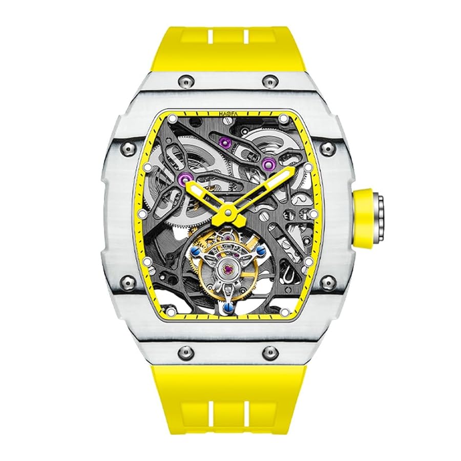 ＨＡＯＦＡ TOURBILLON 腕時計メンズ スケルトン 機械式自動巻き Amazon | HAOFA トゥールビヨン 自動巻き 腕時計メンズ