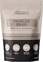 JUST INGREDIENTS Vanilla Bean Protein Powder – 20-Serving Blend with 100% Grass-Fed Whey & Organic Plant Proteins – Real Vanilla Bean & Cinnamon – Supports Muscle Recovery, Energy*