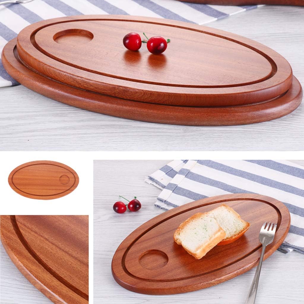 Wooden Cutting Board for Pizza Serving Tray for Bread Fruits & Desserts Small/Large Size Oval Design Ideal Kitchen Essential by Little Surprise,M-Talla única