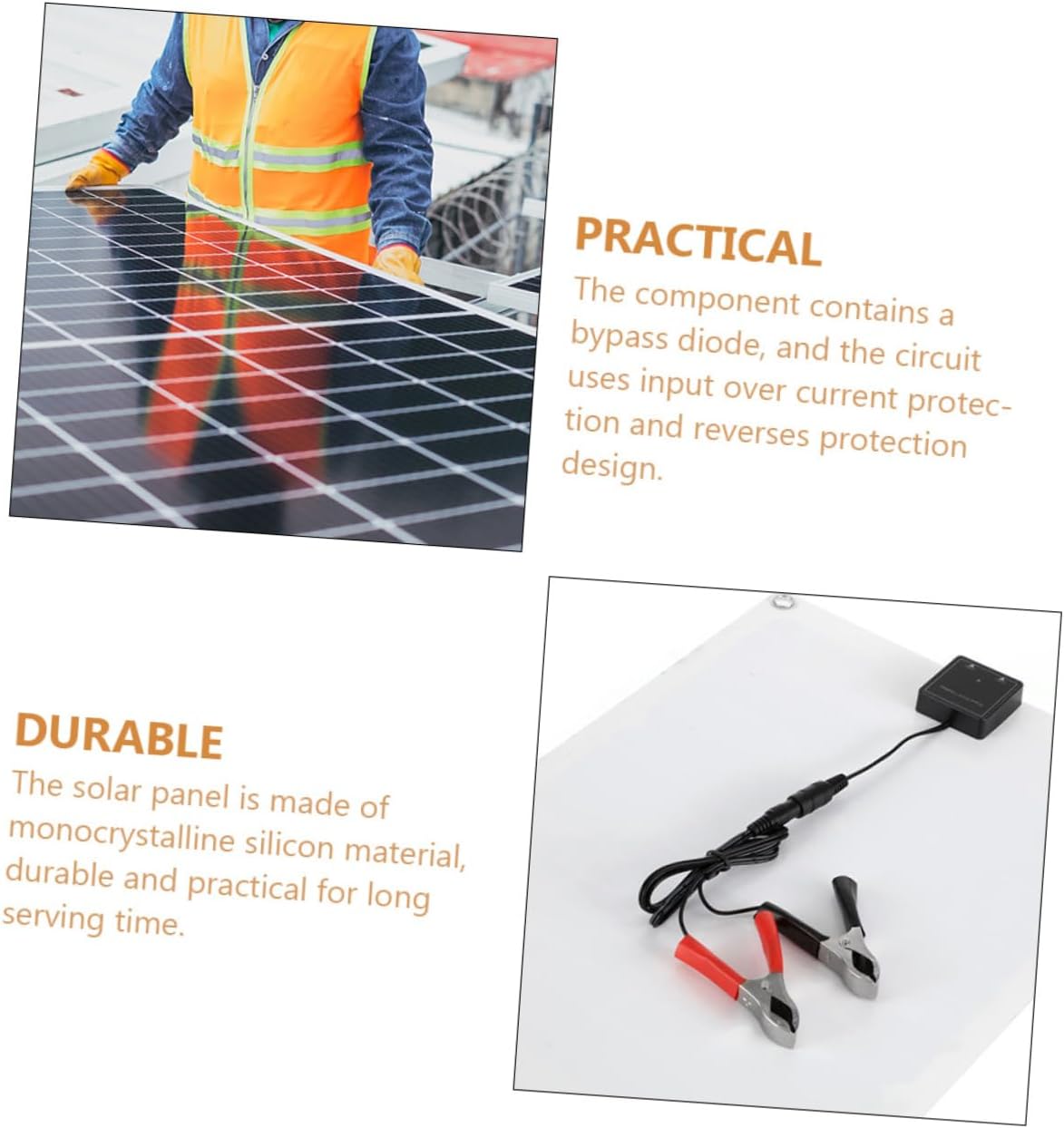 Solar Panel Charge Controller Kit for Rvs Boats Flexible Solar Panels Charger