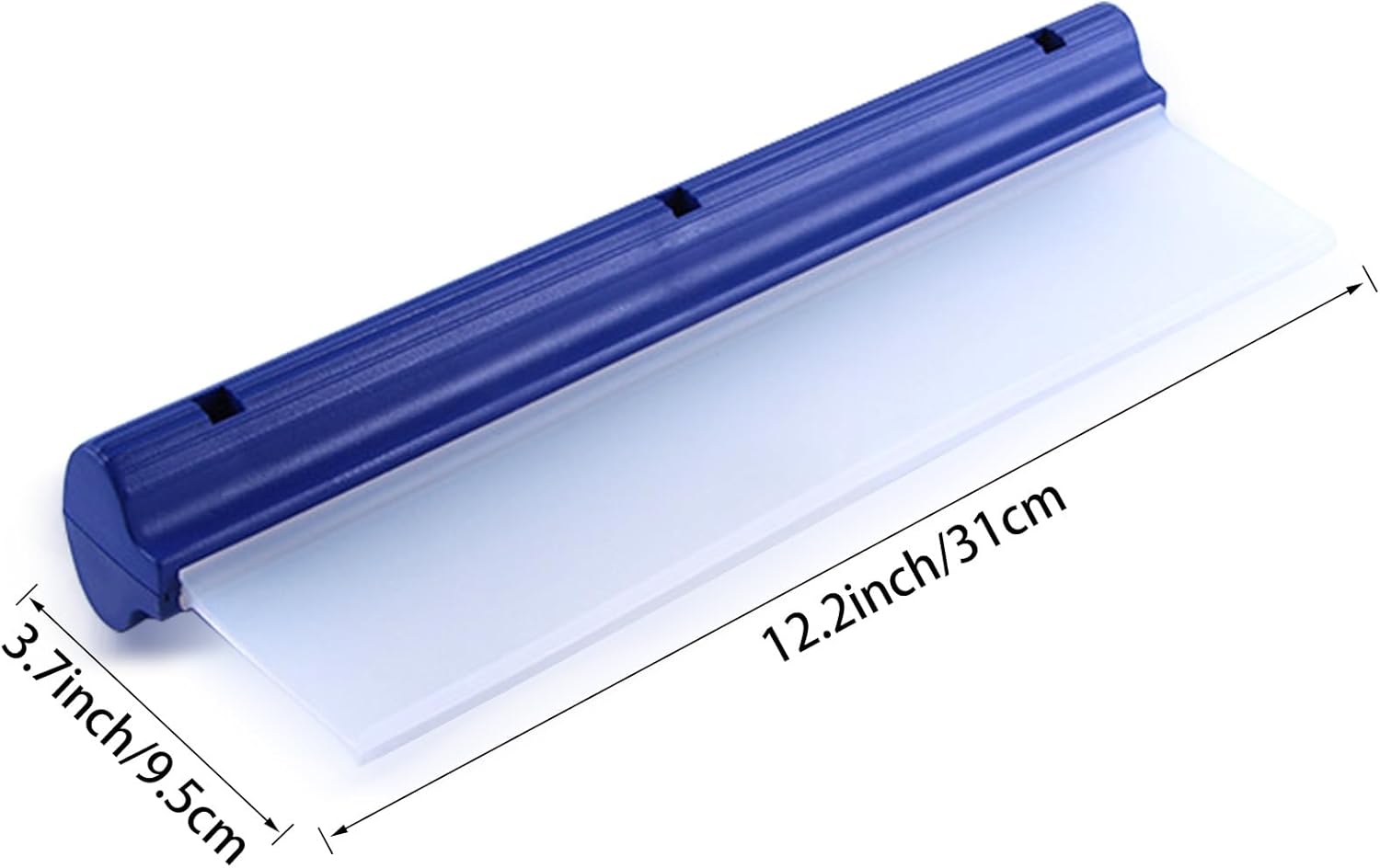 Blue Silicone T-Bar Car Squeee - 12 Inch Car Window Squeee for Drying,