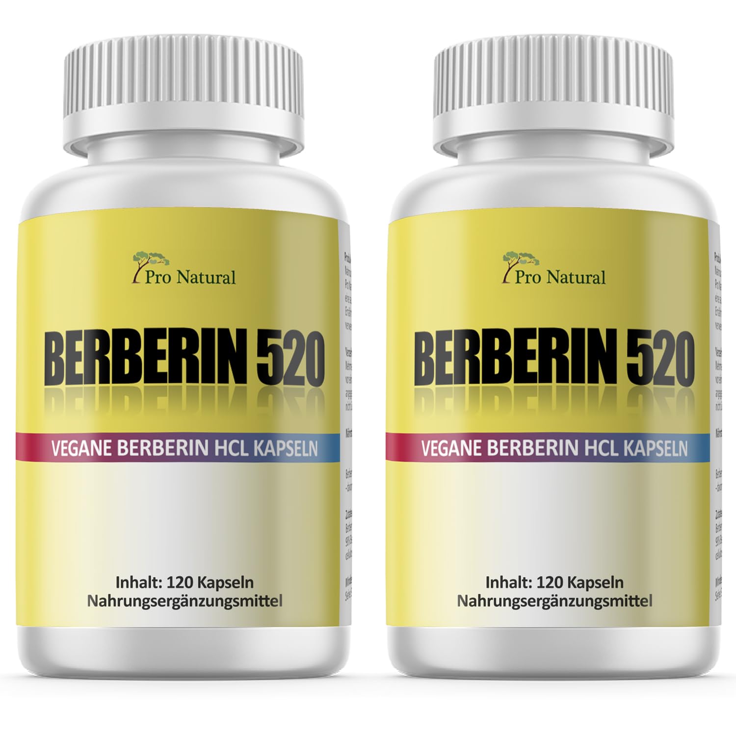 Berberin 520 mg I 120 Kapseln hochdosiert I 100% Vegan I Premiumqualität