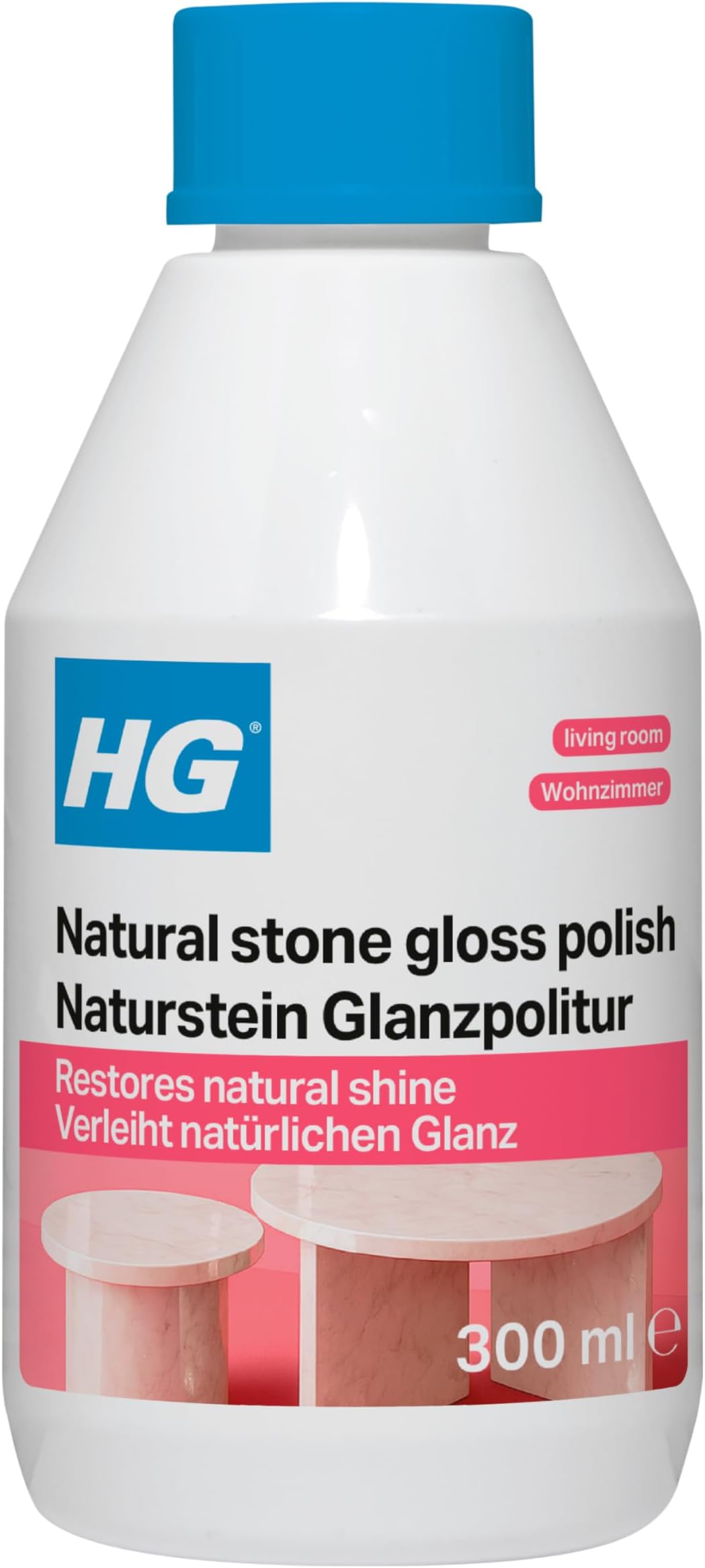 – Natural Stone Gloss Polish 44, Cleans, Gives Shine & Intensifies Colour & Structure, For All Types of Marble, Granite & Natural Stone - 300ml (330030106)