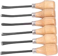 Vista 2 de Juego de cinceles para tallar madera, herramientas manuales de escultura, mango hemisférico, herramientas para carpintería, accesorios
