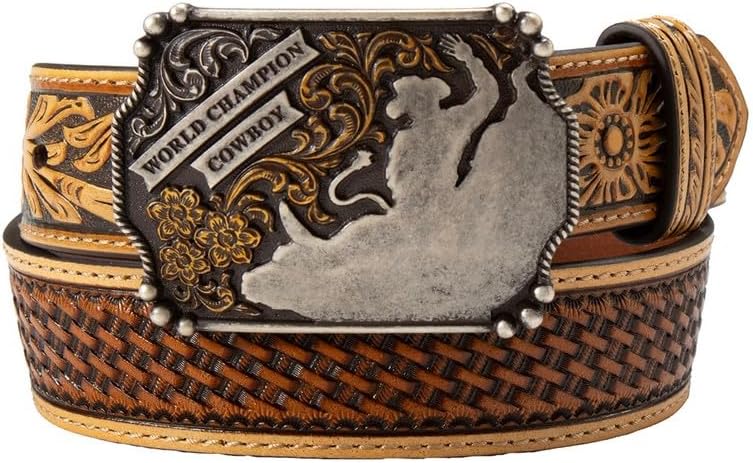 3D Western Belt Boys Basket Weave Inlay