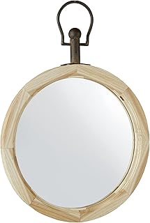 47th       Main Wood Framed Round Decorative Wall Mirror  11.81      Diameter  N - Compare price