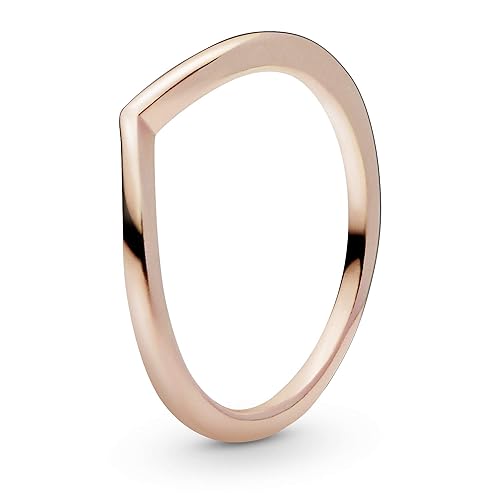PANDORA Wishbone-Ring, poliert, 14-karätig Roségold