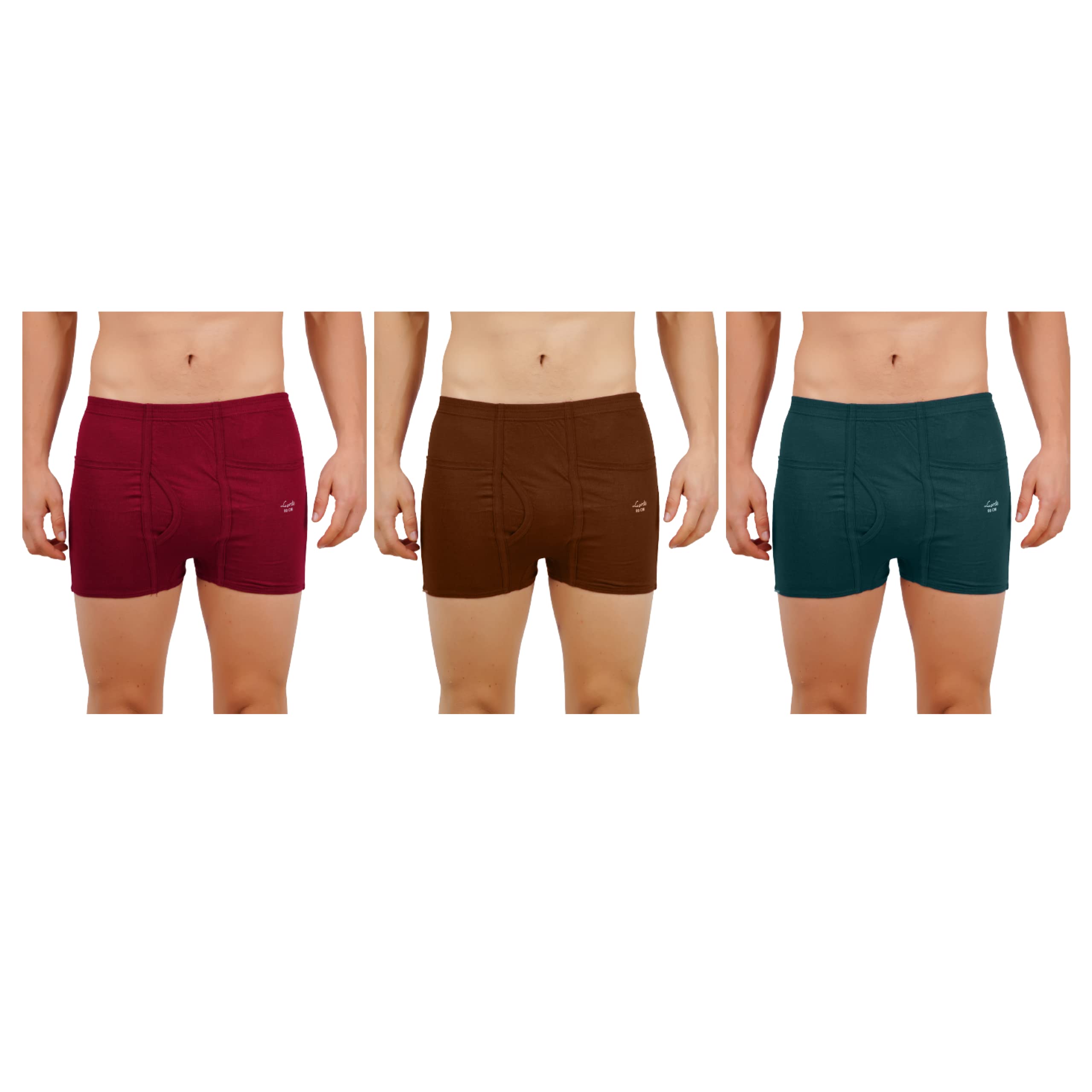 Men's Cotton Pocket Trunks Innerwear Combo (Pack of 3) - Multicolor-picture-36