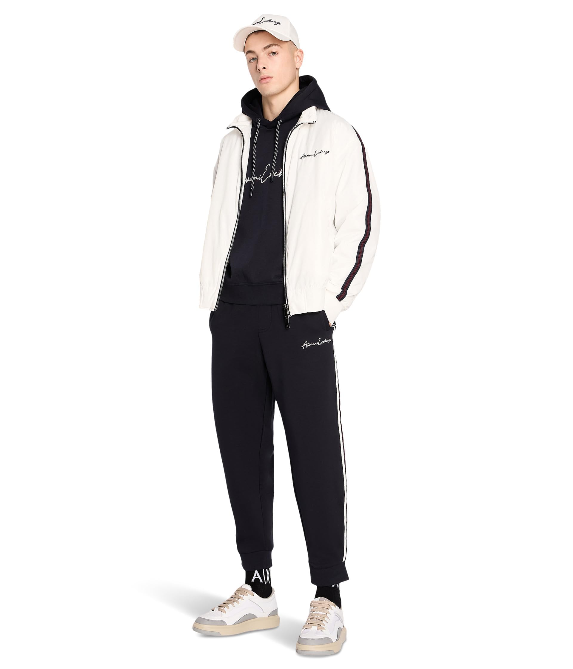 A|X ARMANI EXCHANGE Męskie spodnie do joggingu z podpisem logo