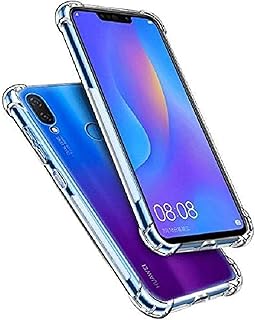 جراب كينج كونج ارمور مضاد للانفجار لموبايل هواوي نوفا 3i مع لوحة خلفية بلاستيكية صلبة شفافة وممتصة للصدمات من جل البولي يوريثين الحراري الناعم، مصد