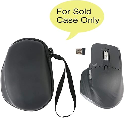 Miniatura 2 de co2crea Funda de viaje rígida de repuesto para mouse inalámbrico Logitech MX Master 3  Master 2S Advanced (funda negra + interior blanco)