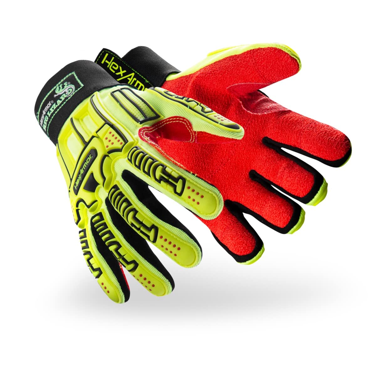 HexArmor Cut Resistant Impact Protection Durable Palm Work Gloves | Rig Lizard® Series 2025X | Medium