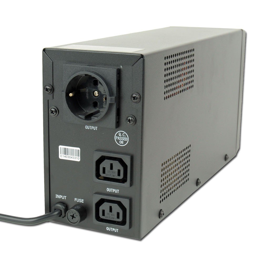 Gembird CE Ups 031 Ups con Pantalla LCD, 650 Va, Negro