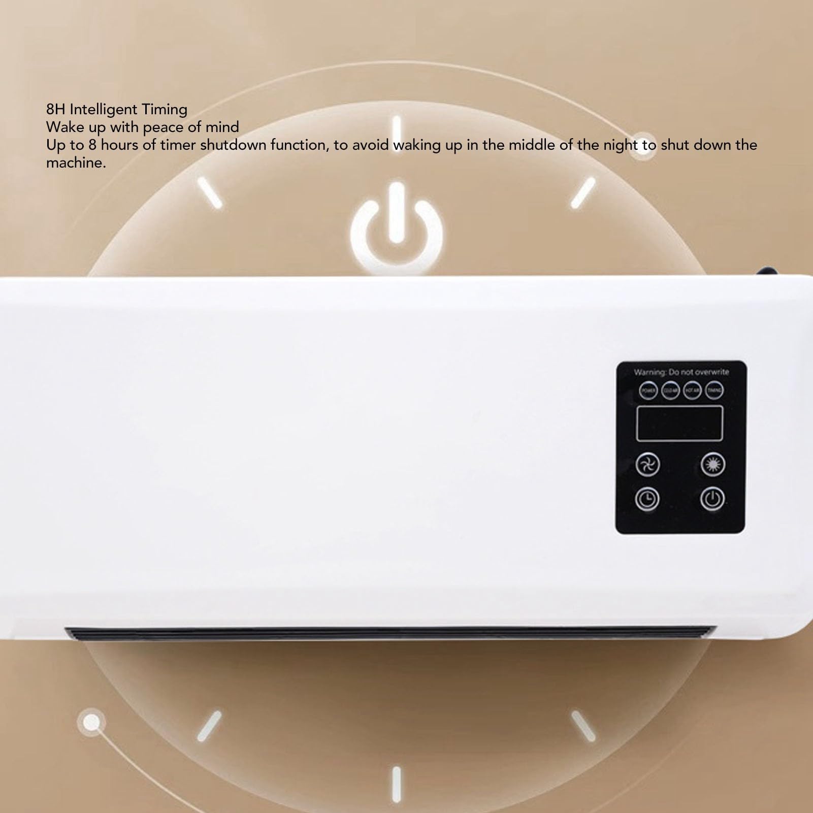 Calentador de Pared Eléctrico, Calentador de Pared ABS de 1500 W, Control Remoto y Toallero para Dormitorio, Baño, Sala de Estar (Enchufe europeo 220V)