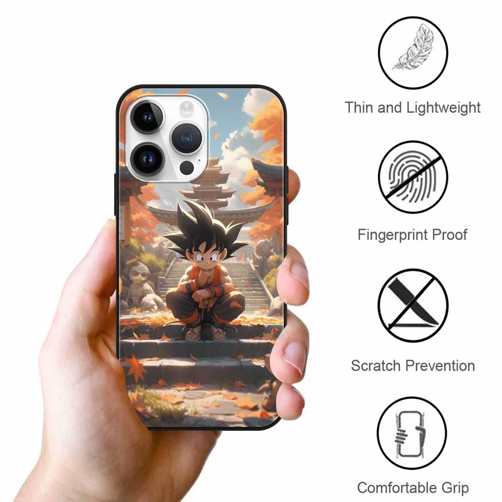 2 Custodie Anime Per IPhone 11 Pro | Dragonball Z Goku, Cover TPU Antiurto Con Disegno Manga