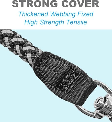 Miniatura 8 de Mycicy Correa de cuerda para perro, correa reflectante de 234610 pies, correa de entrenamiento para perros grandes y medianos y pequeños (negro, 3