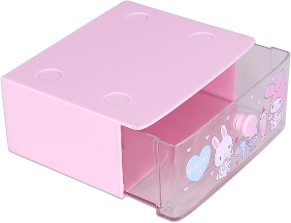 Roffatide Cartoon Melody Desktop Desk Office Supplies Container Pen Holder for Desk Cute Pencil Cup Pot Makeup Brush Holder Mini Box Pink