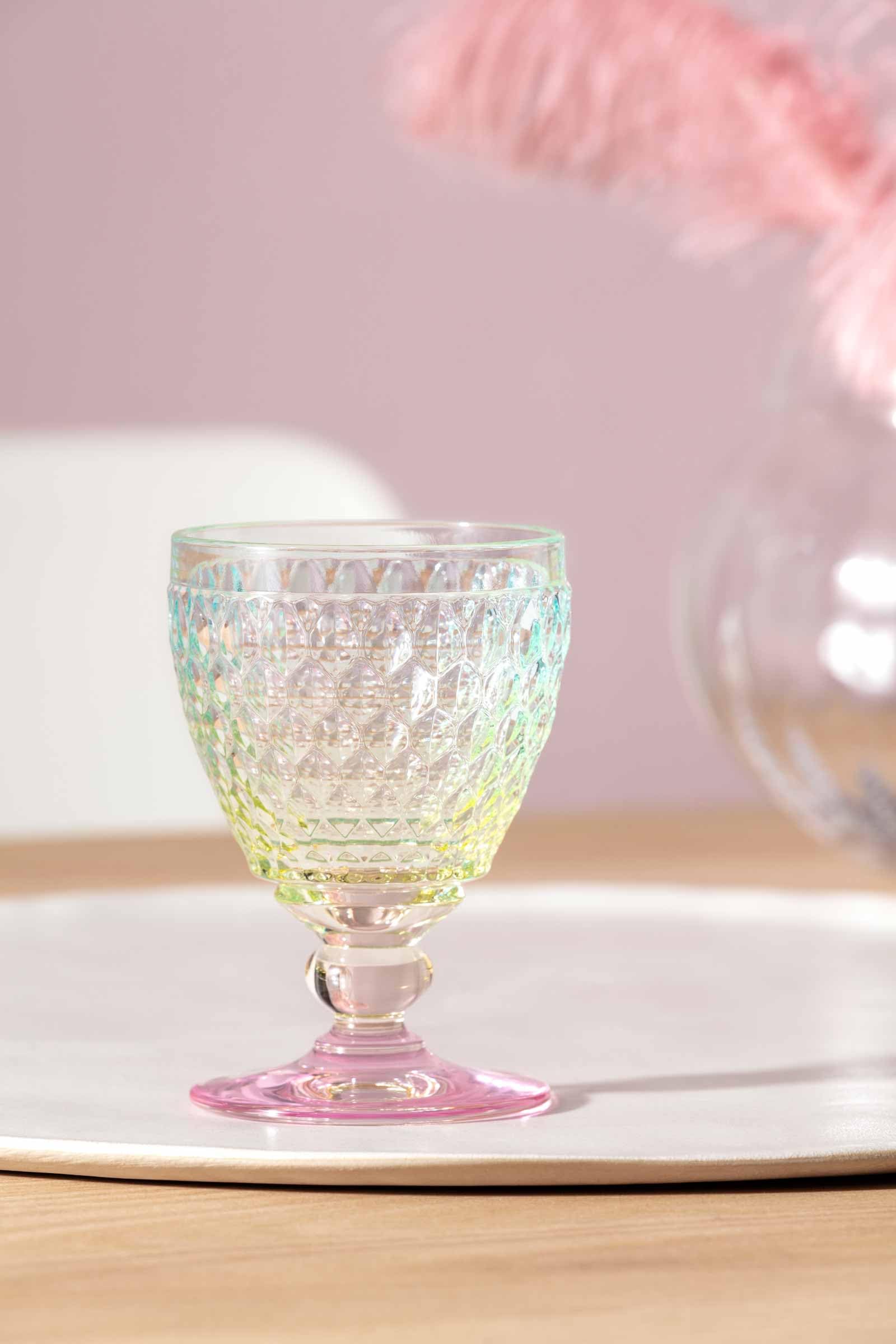 Villeroy & Boch Boston Pearl Kieliszek do białego wina, zestaw 4 szt., kolorowe błyszczące szkło kryształowe, nadaje się do mycia w zmywarce