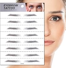 S.A.V.I 8 Pairs 6D Natural Look Eyebrow Styling Long Lasting Up to 7 Days Waterproof Temporary Tattoo Stickers - 1 Sheet (142)