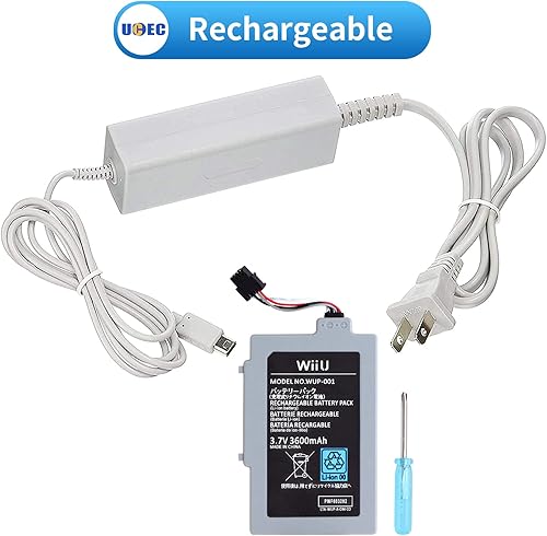 Miniatura 5 de Wii U Gamepad Battery, Wii U Accessories 3600 mAh Wii U Battery Replacement Rechargeable Battery Pack Compatible for Nintendo Wii U Gamepad WUP-010,