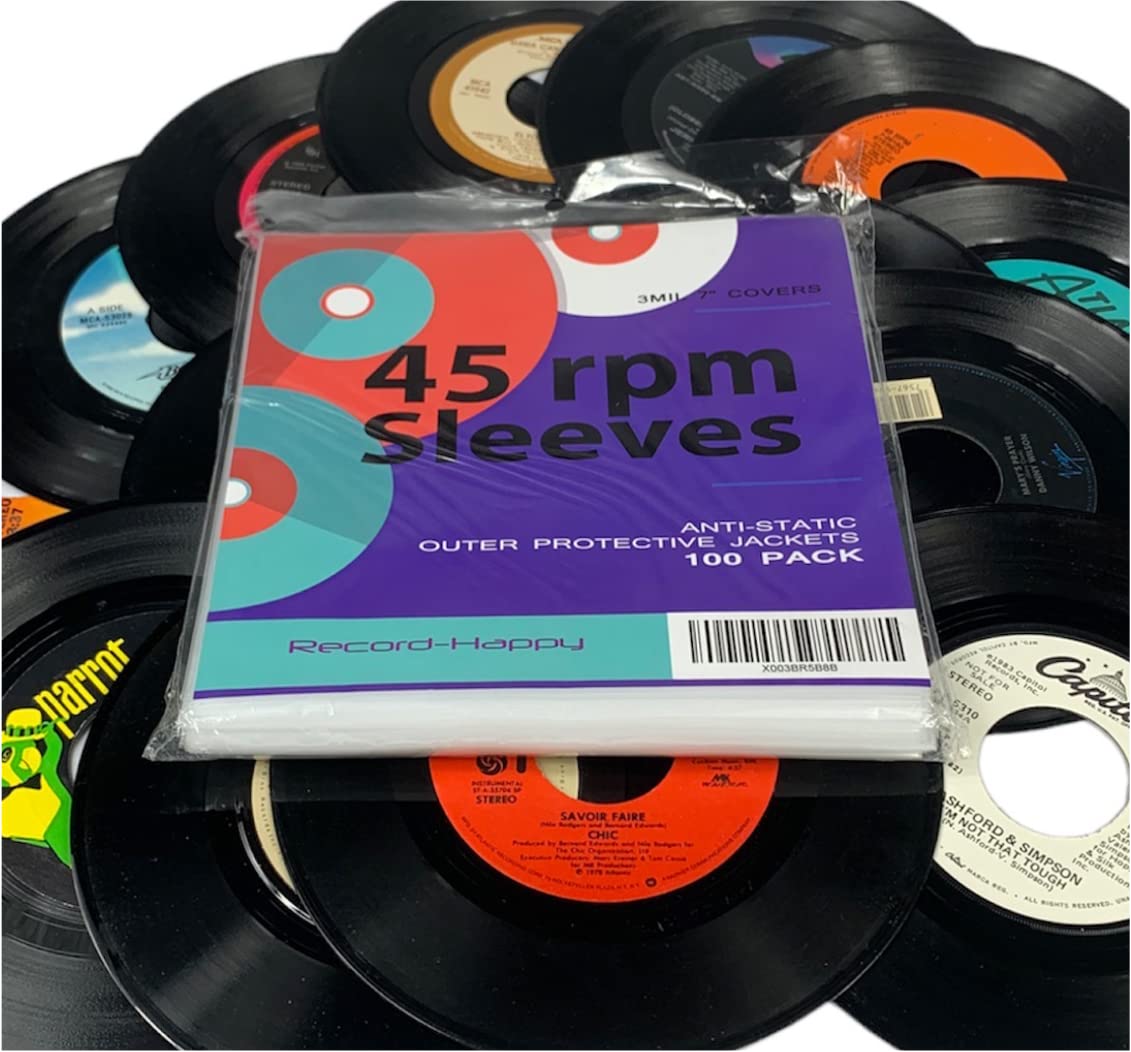 45 U/min Vinyl-Schallplatten-Außenhüllen – 17,8 cm hohe Klarheit, 3 mm Kunststoffabdeckungen