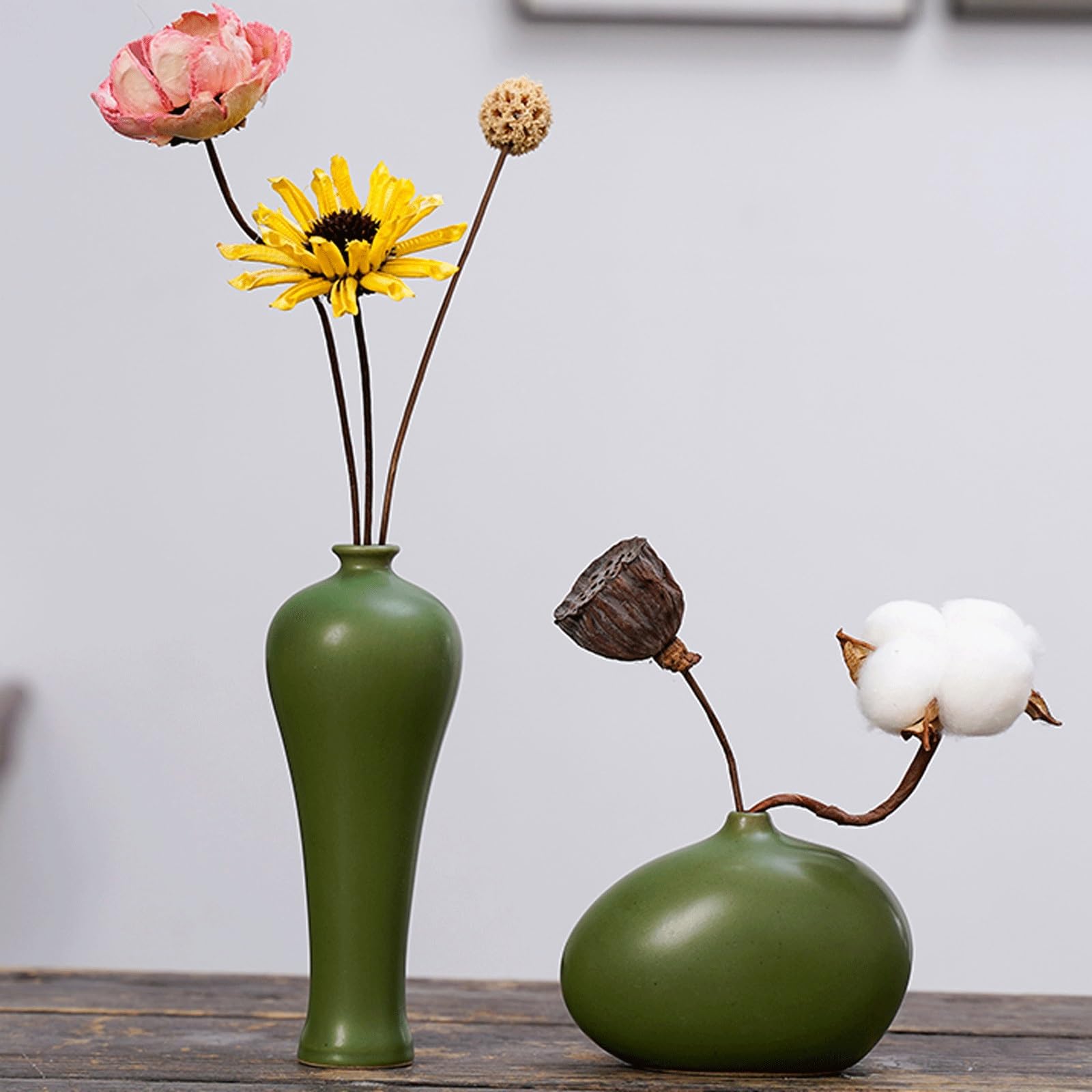 Wazony na kwiaty, Wazon ceramiczny | 6x19cm Stół do salonu Półka na kominku Jadalnia na farmie: Ceramiczny wystrój domu