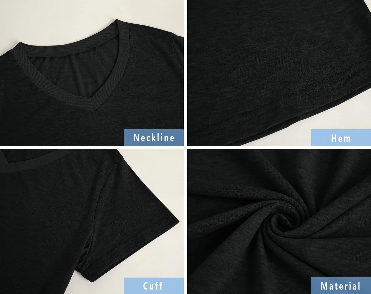 Womens Plus Size V Neck T Shirts Summer Short Sleeve Sexy Tops T-Shirts Tunic Casual Loose Fit Soft Basic Tees - Image 4