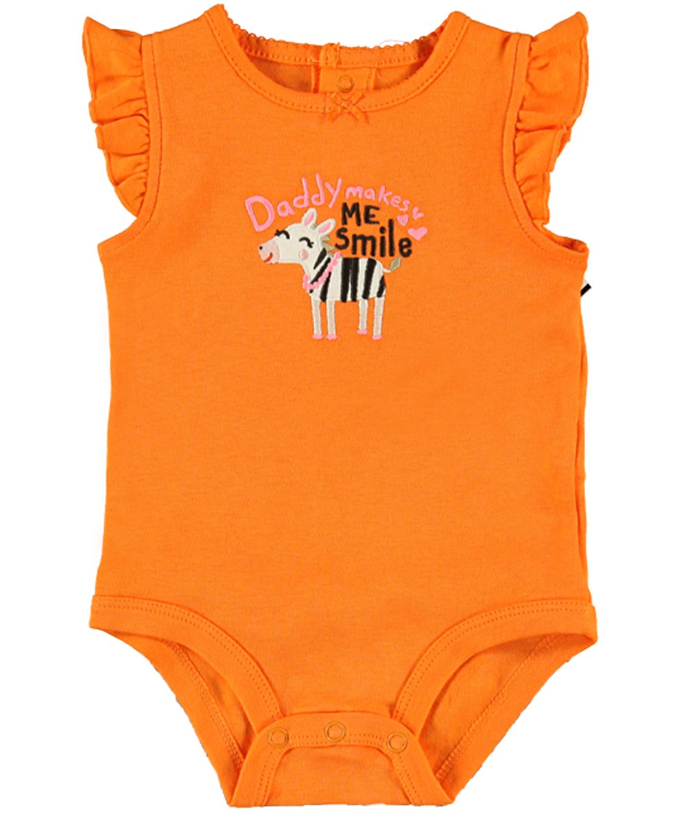 Carter's 2 teilige Kombination für Mädchen Body + Leggings / Hose Baby girl dress Sommer Outfit Set 2 teilig tlg (3 Monate, orange/braun)