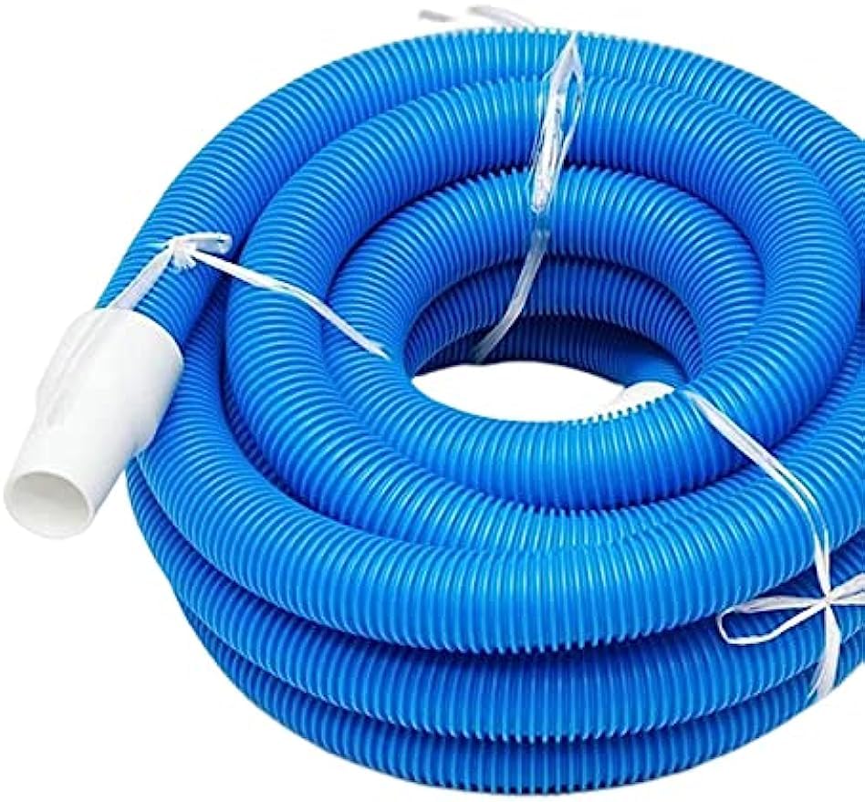 Wąż próżniowy do basenu z obrotowym mankietem, średnica 32 mm, długość 9 m, spiralne złącze nawinięte do wydajnego czyszczenia basenu
