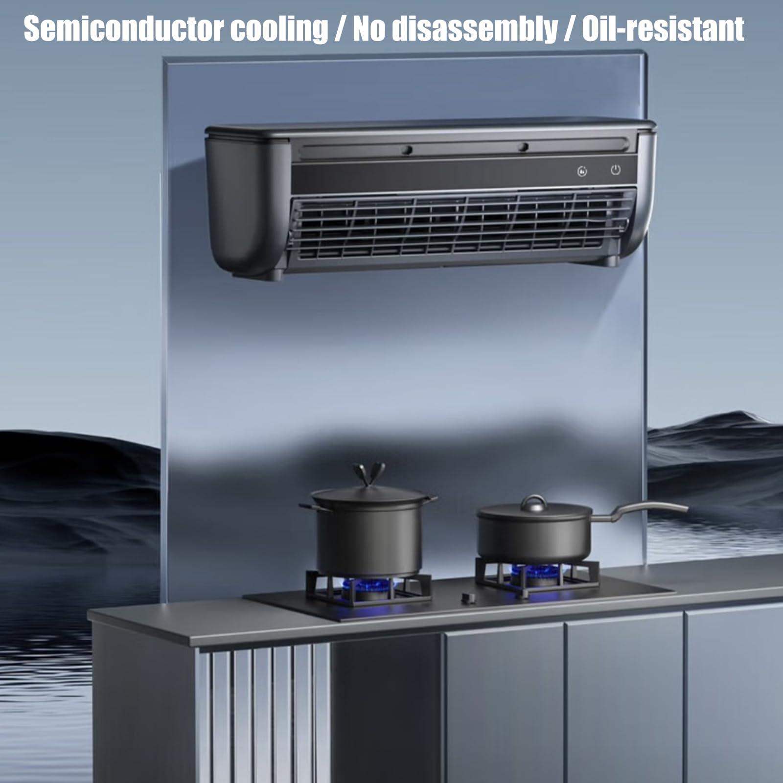 Climatiseur Mu-ral sans Évacuation, Climatiseur sans Conduit, Ventilateur Mu-ral Silencieux, Climatiseurs Muraux Portables avec Télécommande, 3 Vitesses