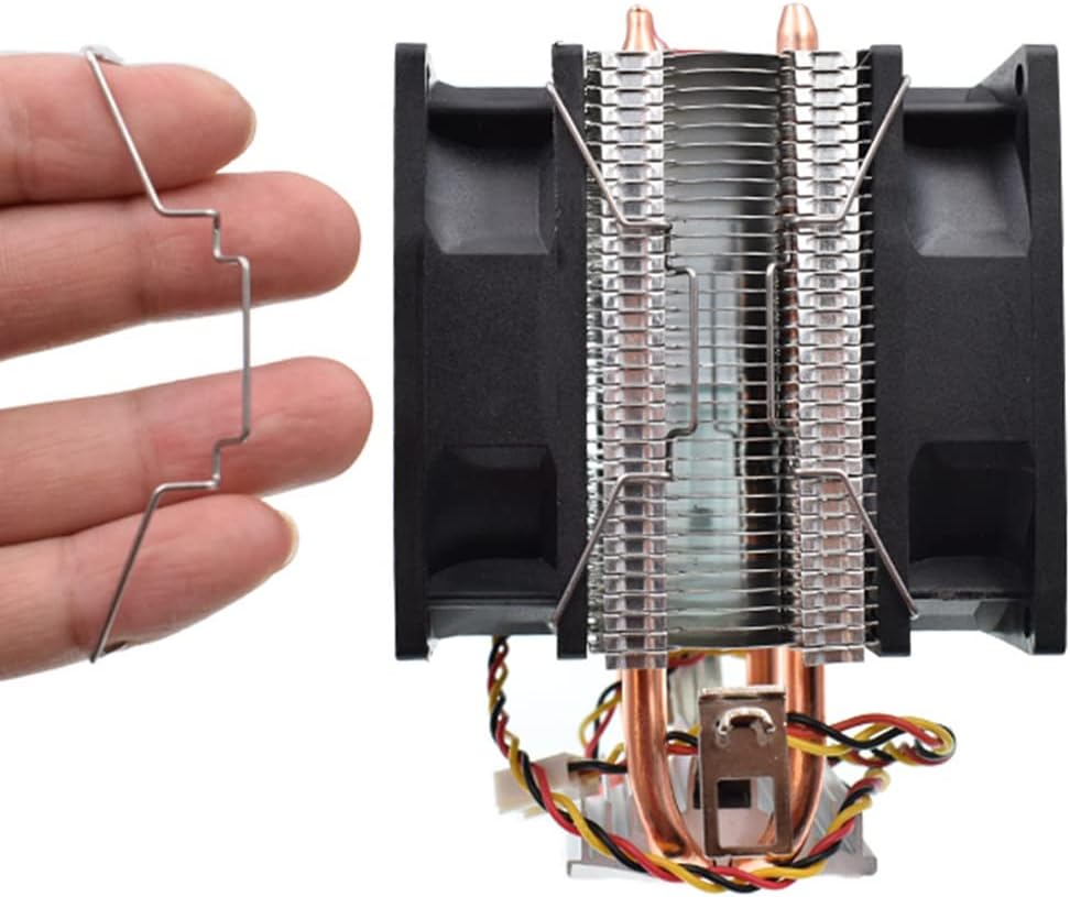 ljhnba 8cm/9cm/12cm 1Pair Fan Buckle Heat Pipe Fan Clip Buckles Elastic Steel CPU Fan Hook Bracket 1 Pair image 4