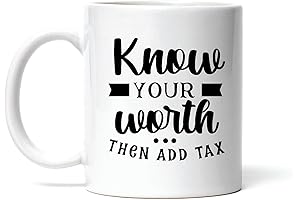 Know Your Worth Then Add Tax Coffee Mug: A Thoughtful Gift for Mom
