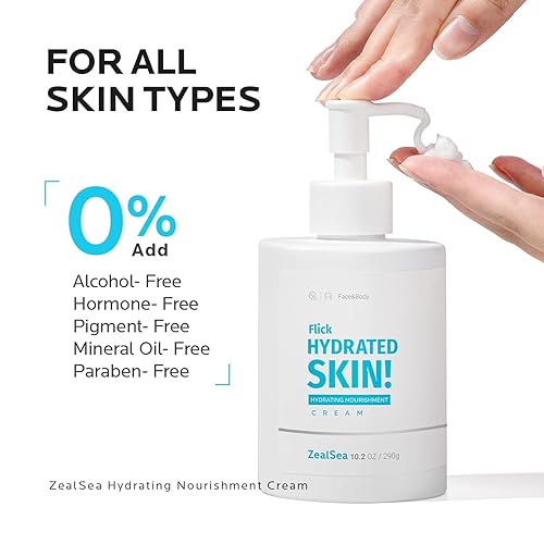 Miniatura 7 de ZealSea Loción hidratante facial con ácido hialurónico, ceramida y aloe vera, hidratante hidratante para pieles sensibles normales a secas, crema