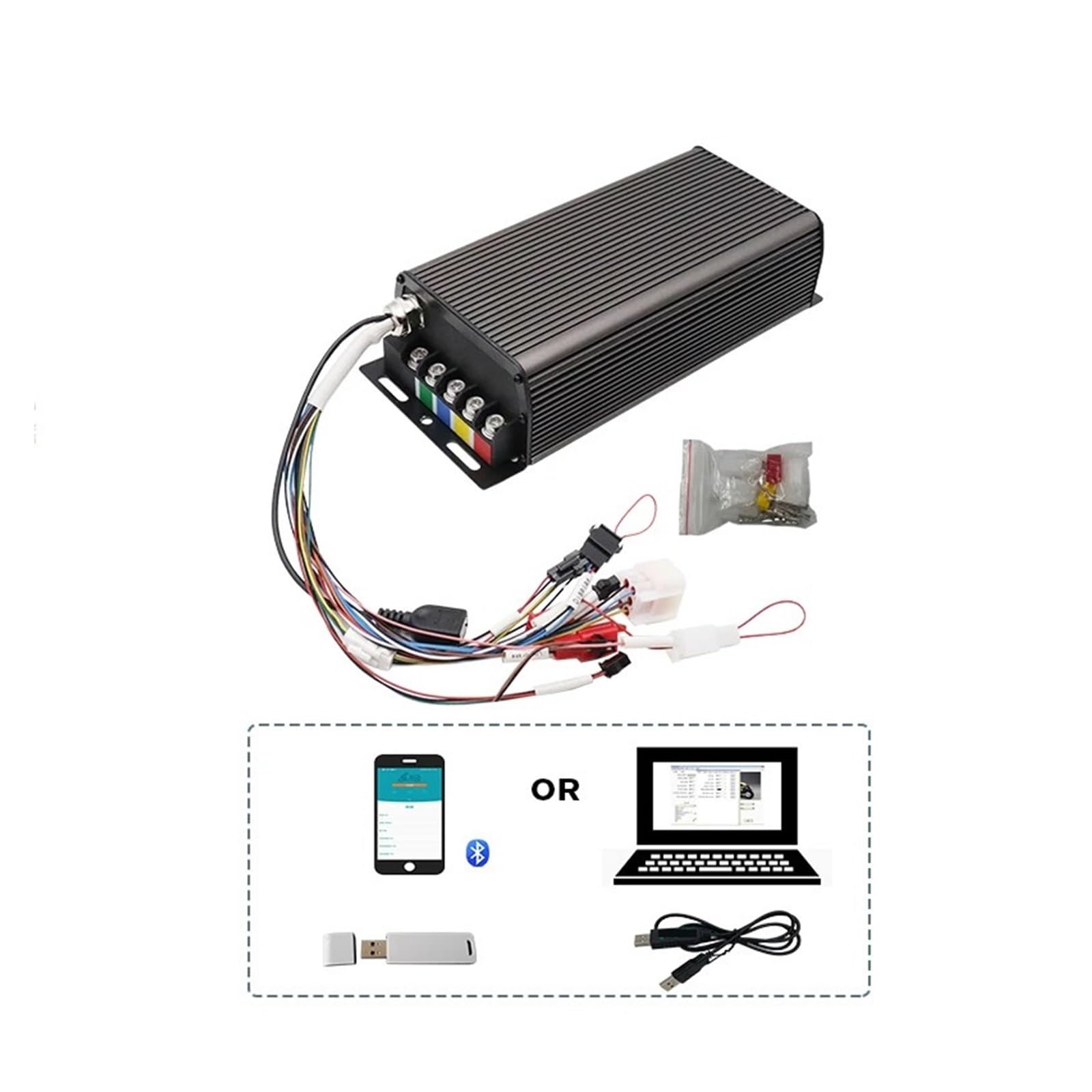Fegtrtyoa 48V-72V 5000W Dreirad FOC Controller, Batterie Auto, Intelligenter BüRstenloser Motor Controller, Auto Fegtrtyoa 48V-72V 5000W Dreirad FOC Controller, Batterie Auto, Intelligenter BüRstenloser Motor Controller, Auto