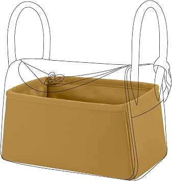 DGAZ Silk Purse Organizer Insert for Lindy BagBiscuit color,LD19 | Soft and Lightweight,Perfect Fit,Multi-pocket Storage,Bag Protector,Luxury Bag Care,Handmade,for Smooth Bag Organizer