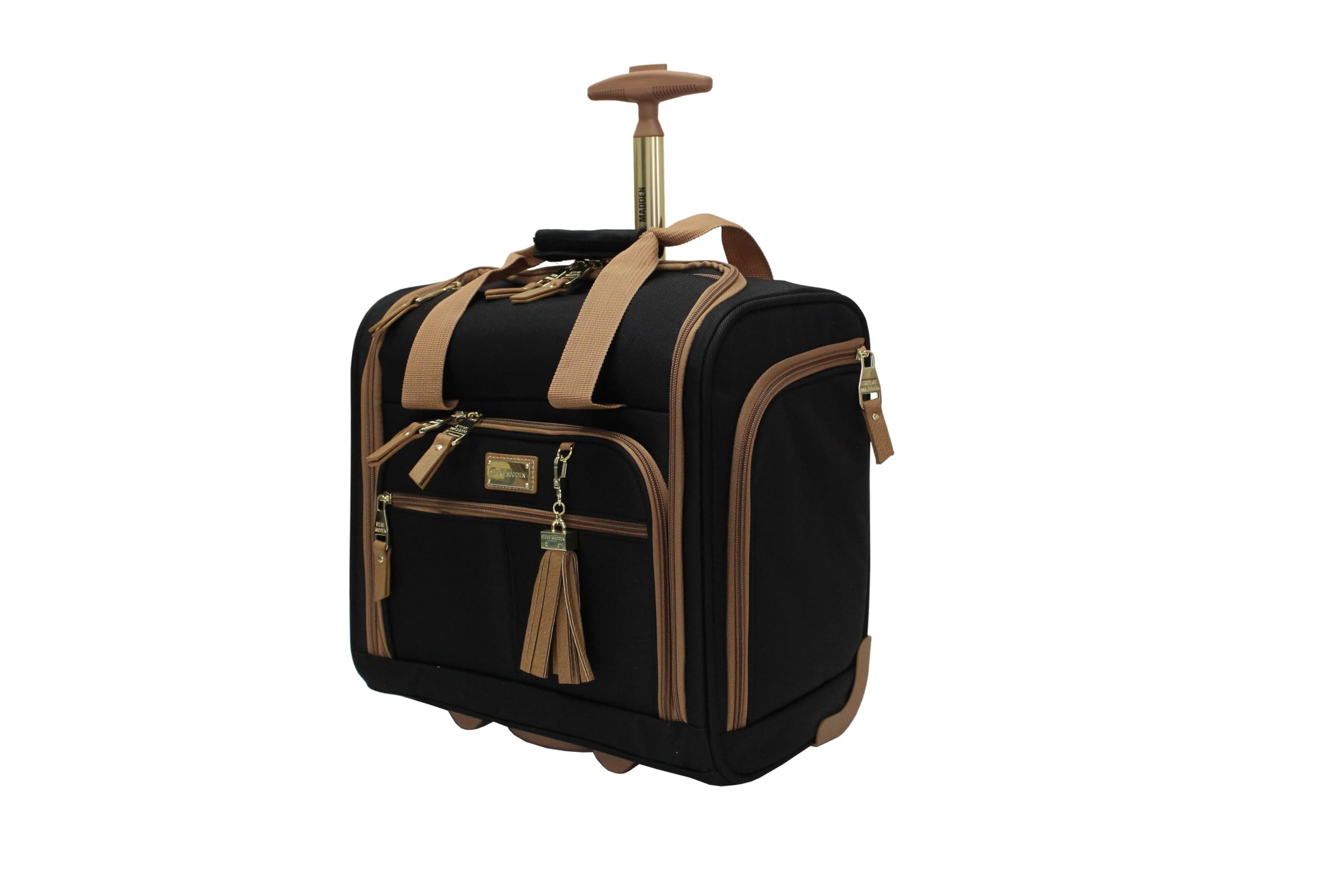Steve Madden Designer Handgepäck, 38,1 cm, Wochenend-Übernachtung, Business-Reisegepäck, leicht, 2 Spinner-Rollkoffer, Rolltasche unter dem Sitz für Damen